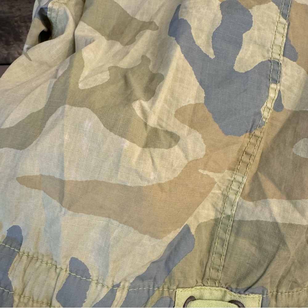 Free People Camo Green and Blue Field Military Jacket Light Size Medium - Picture 7 of 9